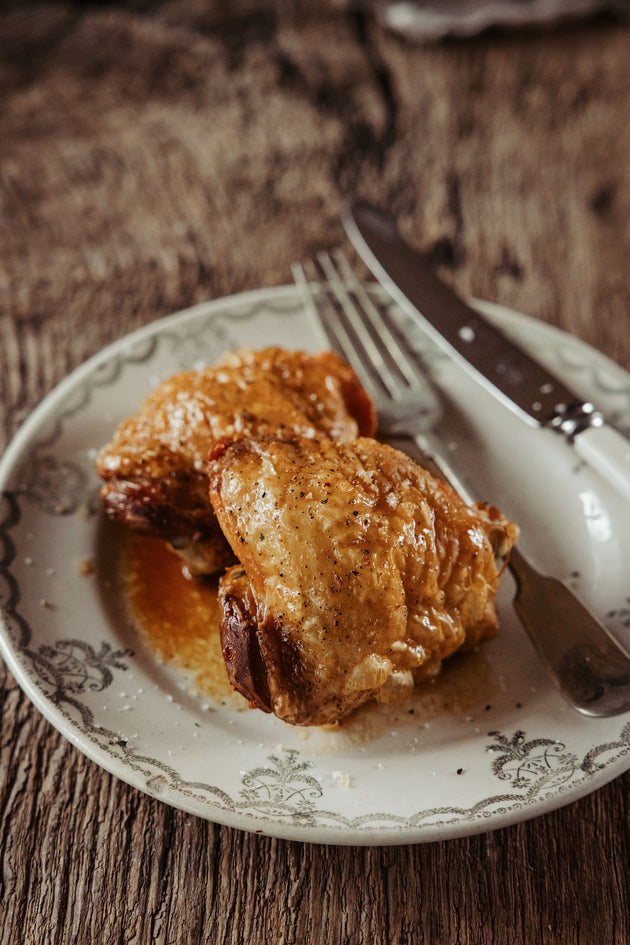 Slow Grown Chicken Thighs