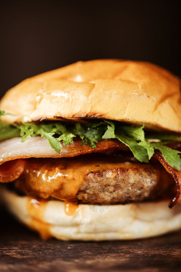 Slow Grown Rose Harissa Chicken Burger